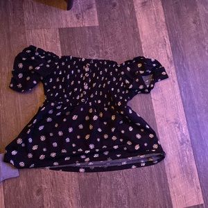 cute cropped flower shirt